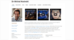 Desktop Screenshot of michalkosinski.com